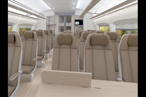 The 330 km/h Talgo Avril trainsets are to have 416 standard and 105 business class seats.
